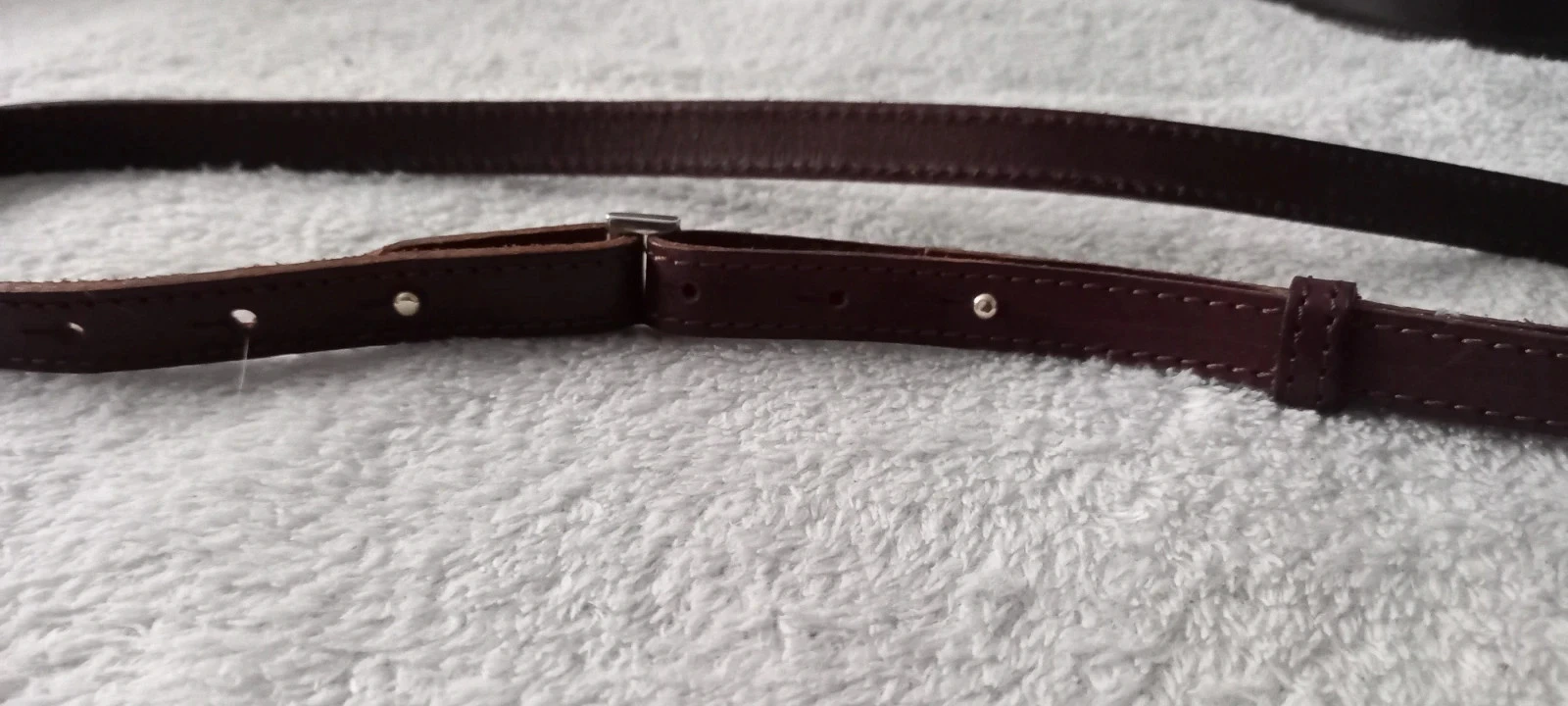 Ceinture marron en cuir ajustable – photo 2